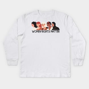 WOMEN RIGHTS MATTER Kids Long Sleeve T-Shirt